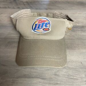 Vintage Miller Lite‎ Promotional Visor Adult Unisex Adjustable Tan Hat